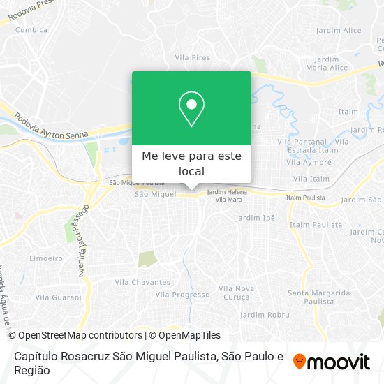 Capítulo Rosacruz São Miguel Paulista mapa