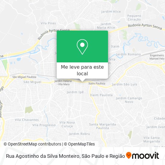 Rua Agostinho da Silva Monteiro mapa