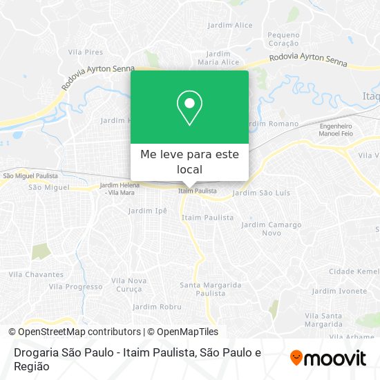 Drogaria São Paulo - Itaim Paulista mapa