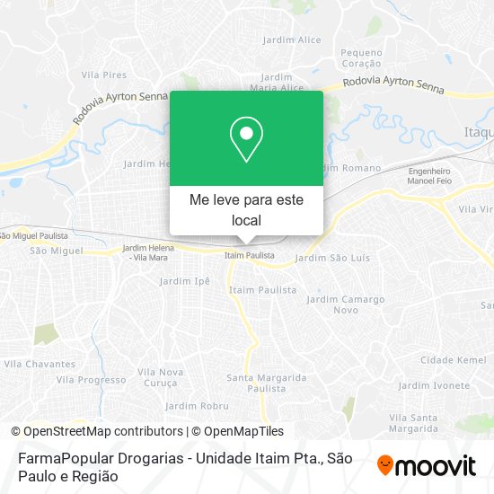 FarmaPopular Drogarias - Unidade Itaim Pta. mapa