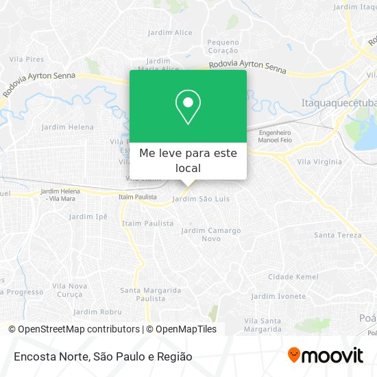 Encosta Norte mapa