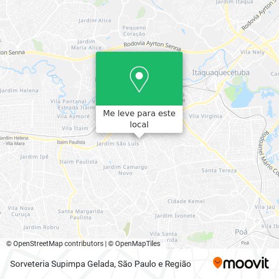 Sorveteria Supimpa Gelada mapa