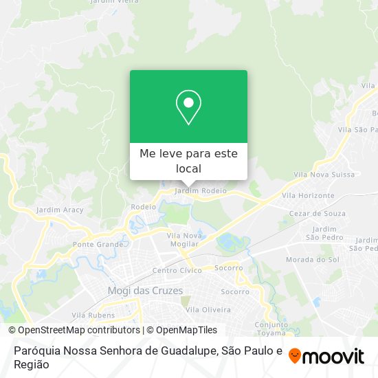 Paróquia Nossa Senhora de Guadalupe mapa