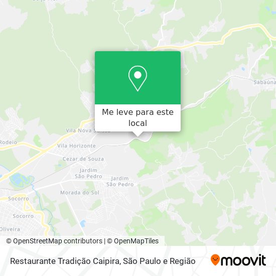 Restaurante Tradição Caipira mapa