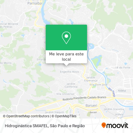 Hidroginástica SMAFEL mapa