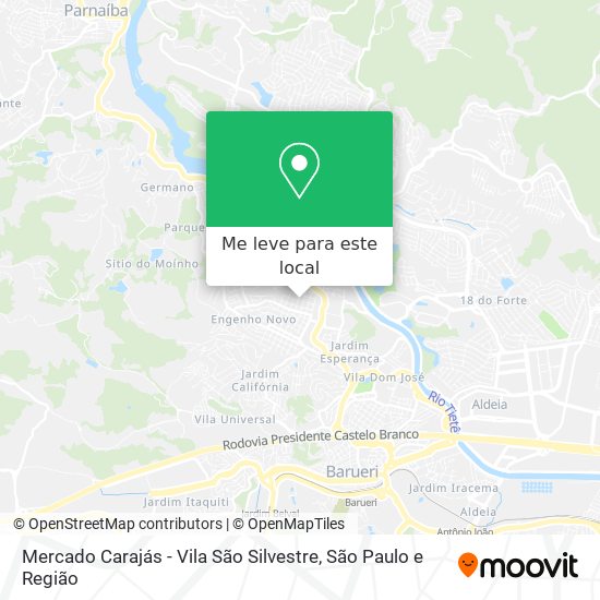 Mercado Carajás - Vila São Silvestre mapa