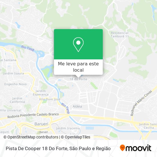 Pista De Cooper 18 Do Forte mapa