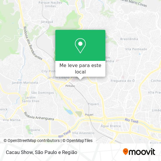 Cacau Show mapa
