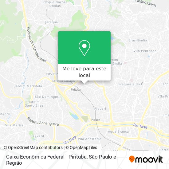 Caixa Econômica Federal - Pirituba mapa
