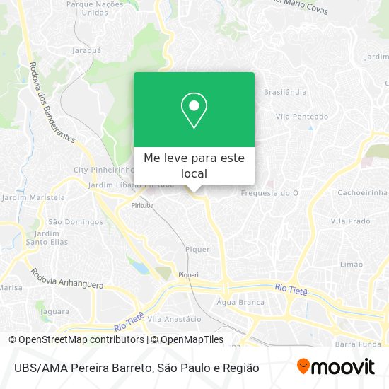 UBS/AMA Pereira Barreto mapa