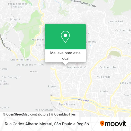 Rua Carlos Alberto Moretti mapa