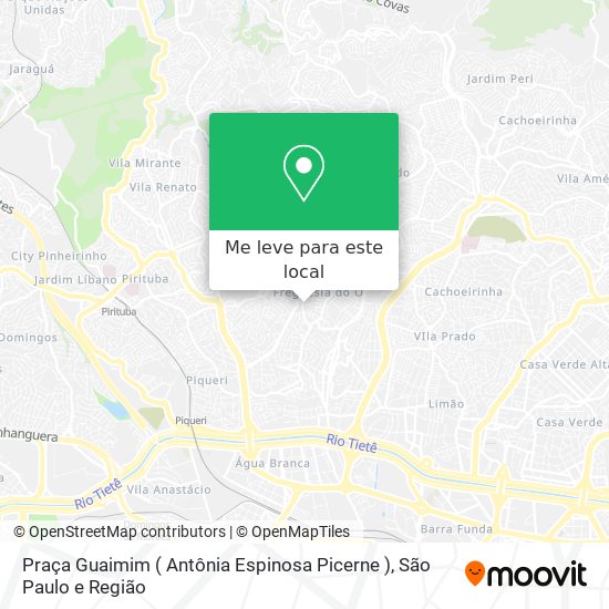 Praça Guaimim ( Antônia Espinosa Picerne ) mapa