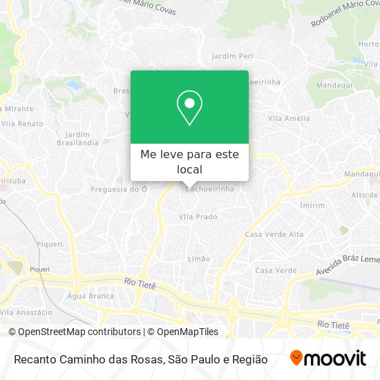 Recanto Caminho das Rosas mapa