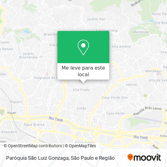 Paróquia São Luiz Gonzaga mapa