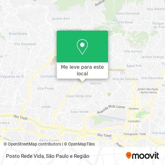 Posto Rede Vida mapa