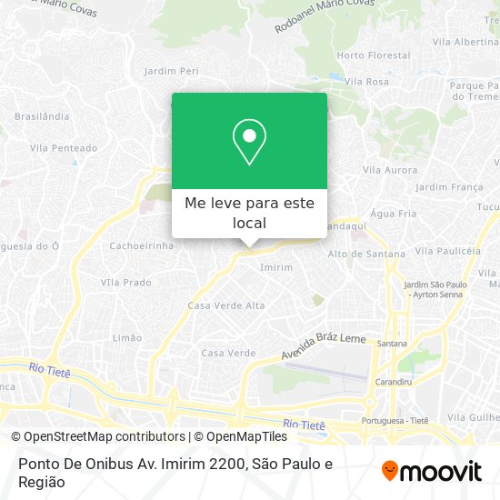 Ponto De Onibus Av. Imirim 2200 mapa