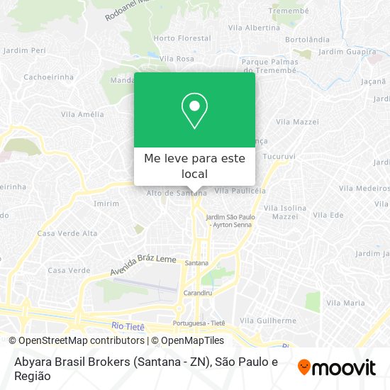 Abyara Brasil Brokers (Santana - ZN) mapa