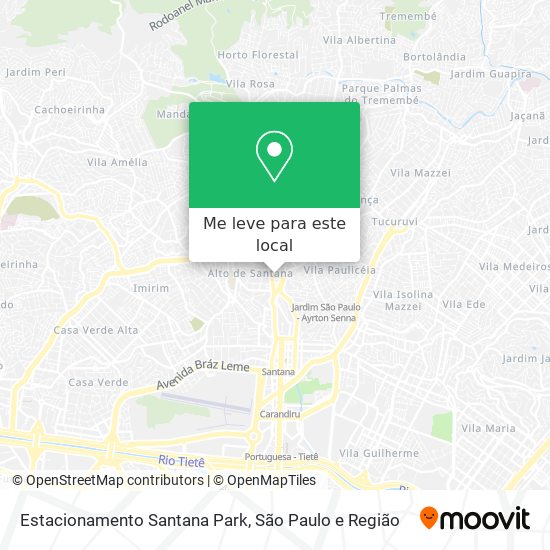 Estacionamento Santana Park mapa