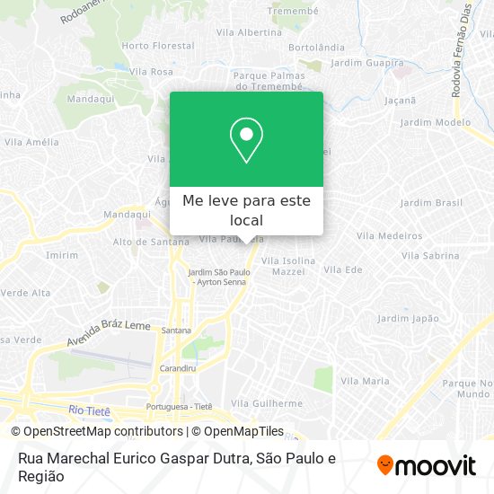 Rua Marechal Eurico Gaspar Dutra mapa