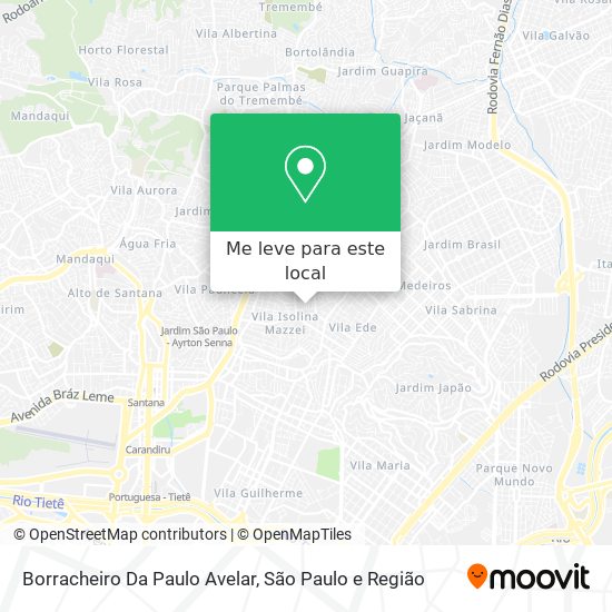 Borracheiro Da Paulo Avelar mapa