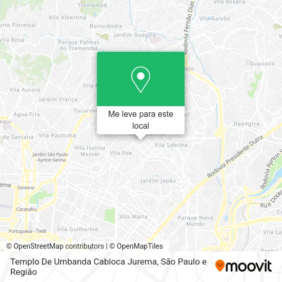 Templo De Umbanda Cabloca Jurema mapa