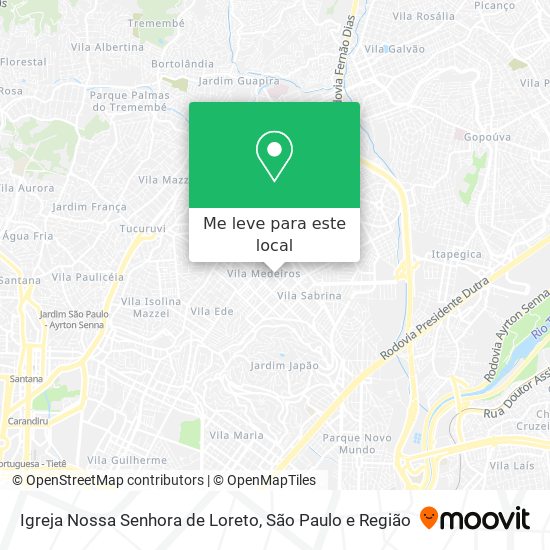 Igreja Nossa Senhora de Loreto mapa