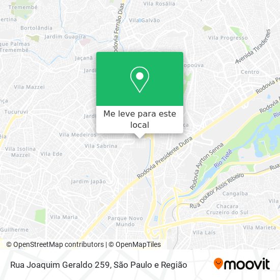 Rua Joaquim Geraldo 259 mapa