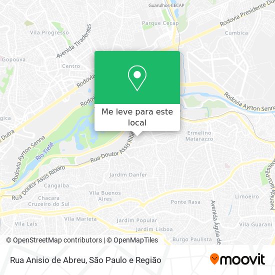 Rua Anisio de Abreu mapa