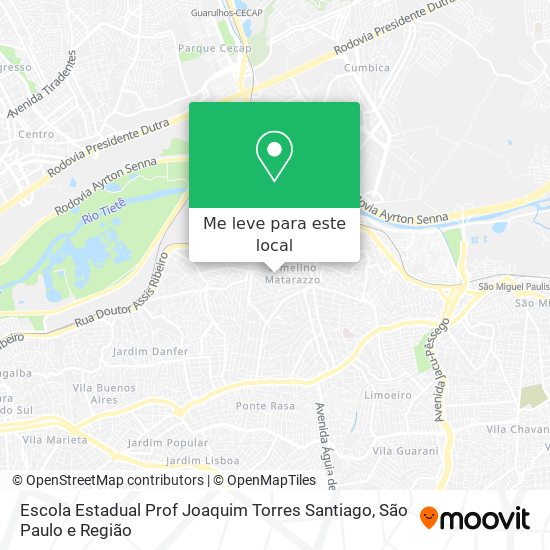 Escola Estadual Prof Joaquim Torres Santiago mapa