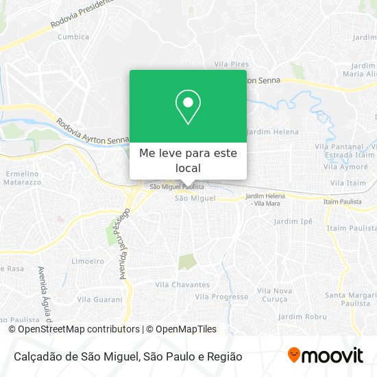 Calçadão de São Miguel mapa