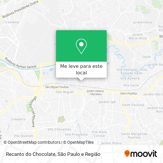 Recanto do Chocolate mapa