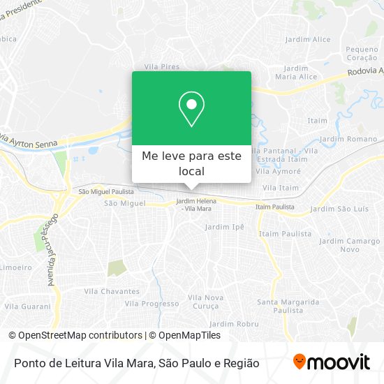 Ponto de Leitura Vila Mara mapa