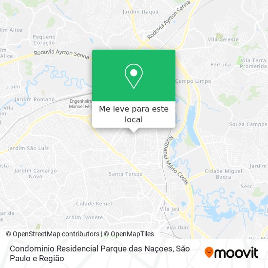 Condominio Residencial Parque das Naçoes mapa