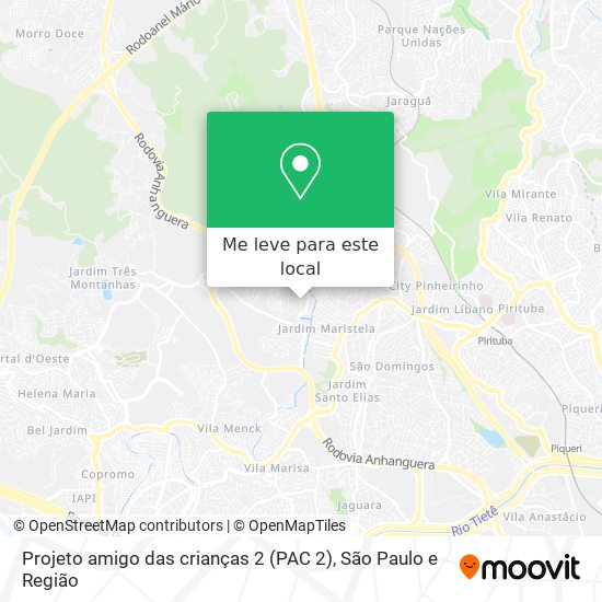 Projeto amigo das crianças 2 (PAC 2) mapa