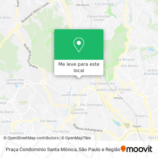 Praça Condomínio Santa Mônica mapa