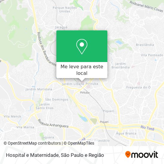 Hospital e Maternidade mapa