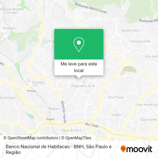 Como chegar até Banco Nacional de Habitacao - BNH em Freguesia Do Ó de ...