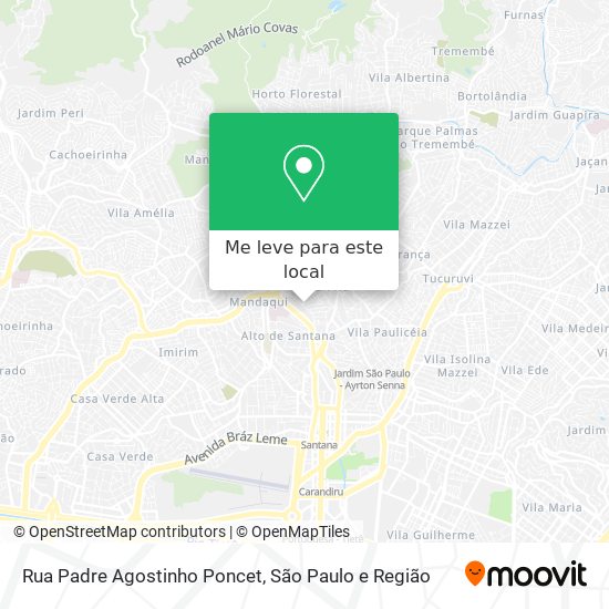 Rua Padre Agostinho Poncet mapa