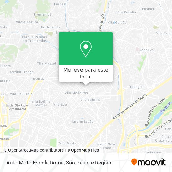 Auto Moto Escola Roma mapa