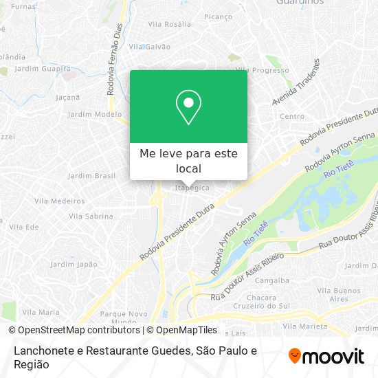 Lanchonete e Restaurante Guedes mapa