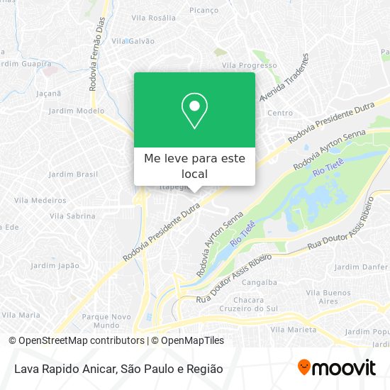 Lava Rapido Anicar mapa