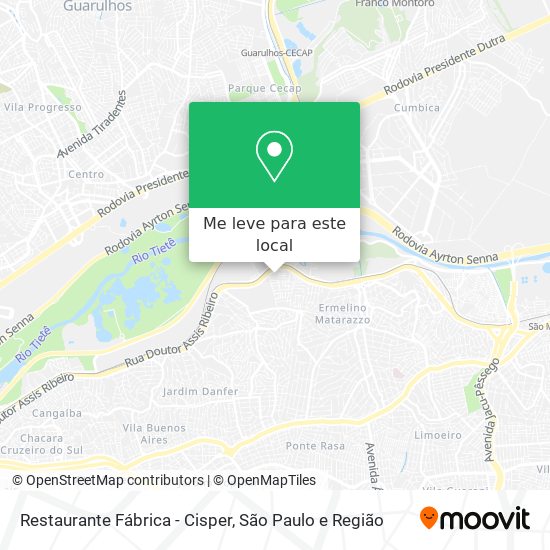 Restaurante Fábrica - Cisper mapa