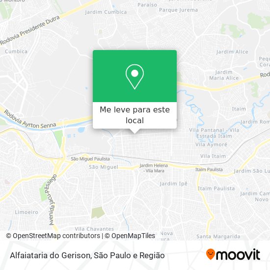 Alfaiataria do Gerison mapa