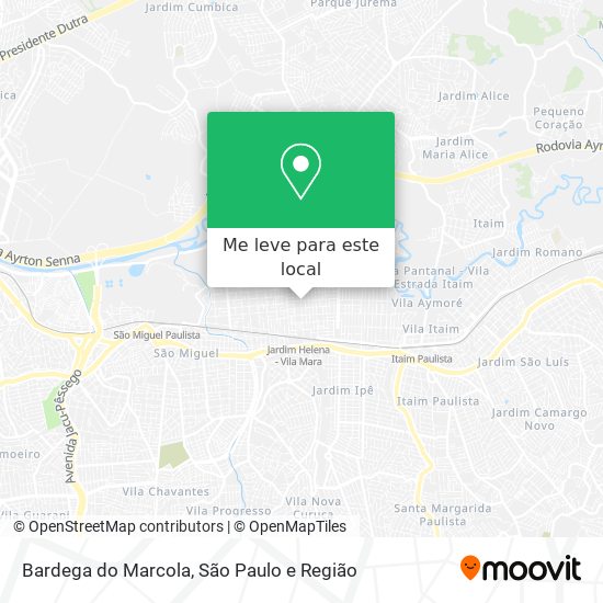 Bardega do Marcola mapa