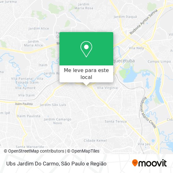Ubs Jardim Do Carmo mapa