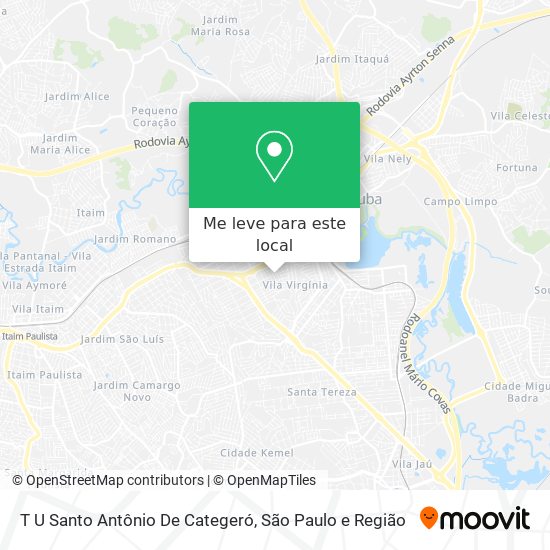 T U Santo Antônio De Categeró mapa