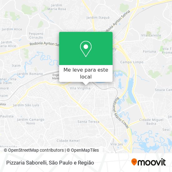 Pizzaria Saborelli mapa