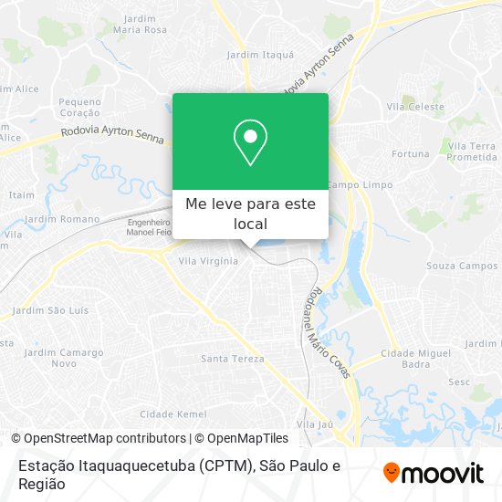 Estação Itaquaquecetuba (CPTM) mapa