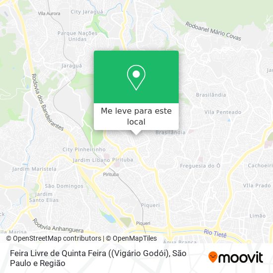 Feira Livre de Quinta Feira ((Vigário Godói) mapa