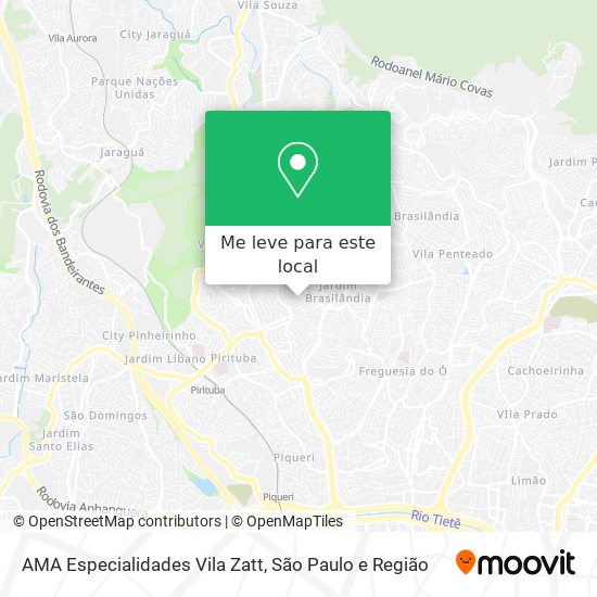 AMA Especialidades Vila Zatt mapa
